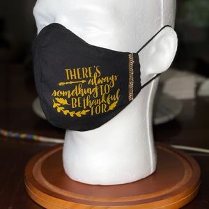 Thanksgiving day face mask glam something to be thankful dor